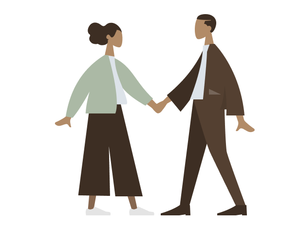 Couple working together